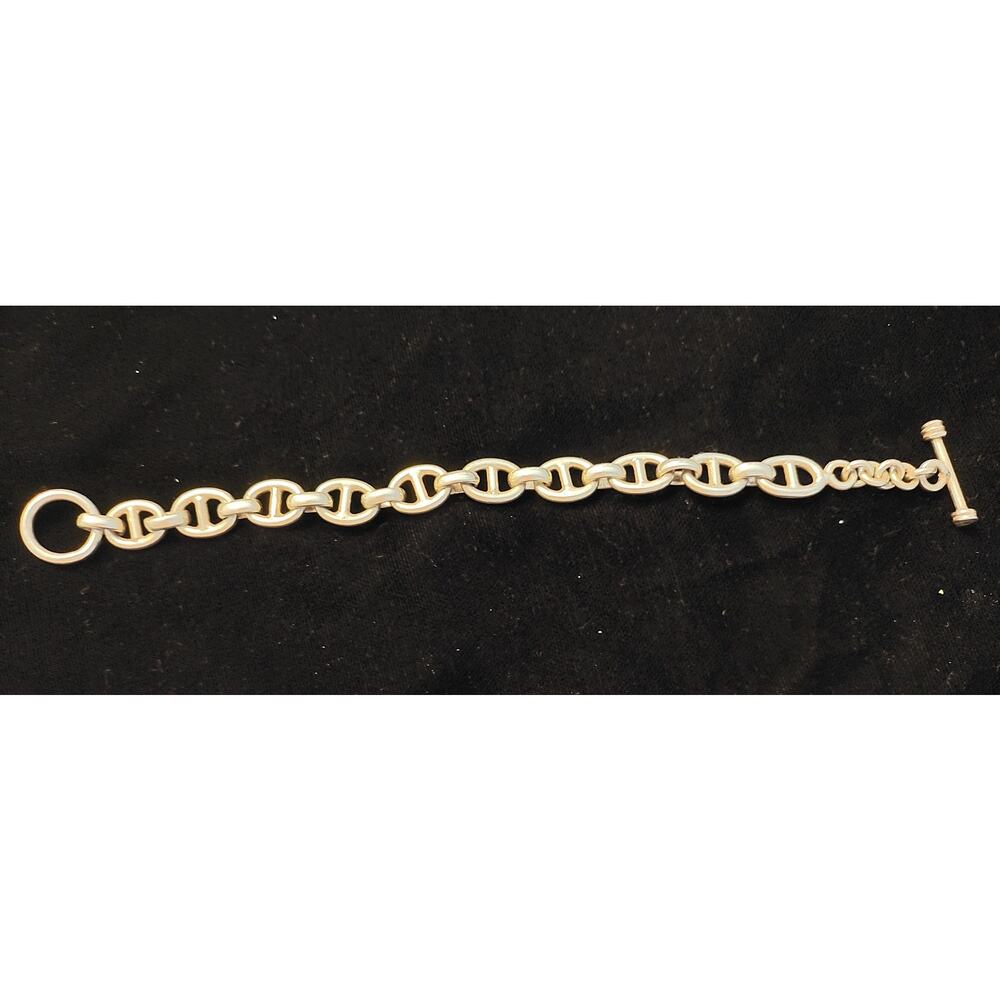 29.4g Thick Sterling Silver Divided-Link Bracelet